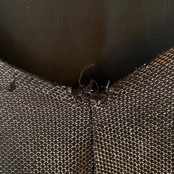 Zara women's  Silver metallic shimmery mesh slip mini dress size Large - Picture 6 of 6